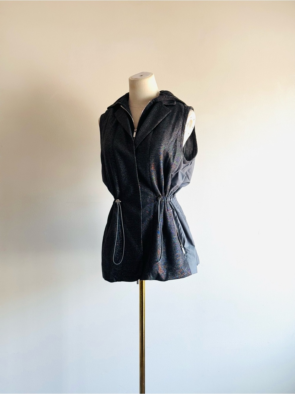 Lafayette 148 Cashmere Blend Vest with Hood, Size S loro piana